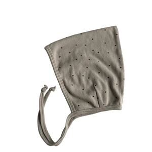 Quincy Mae Fine Ribbed Pixie Bonnet - Polka Dot - 12-24M
